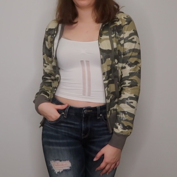 L.A. Kitty Jackets & Blazers - L.A. Kitty Green Camouflage Jacket